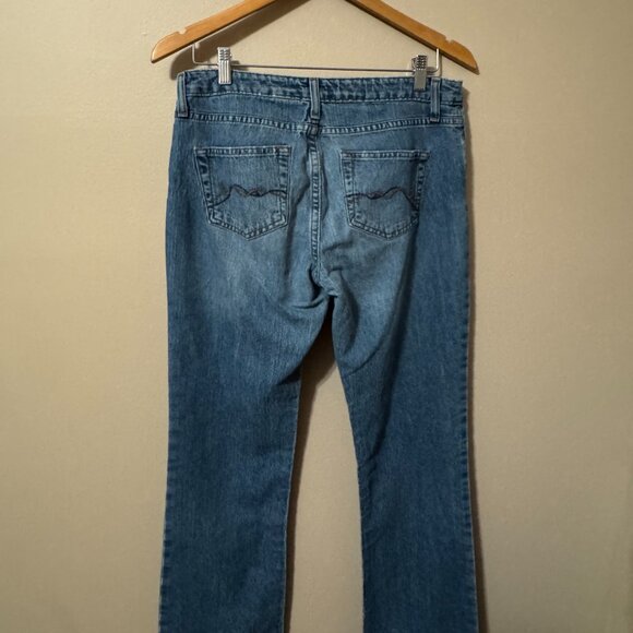 Y2K Arizona Jeans Women’s 9 Long Blue Bootcut Denim | Raw Hem Vintage Fit - Picture 4 of 8